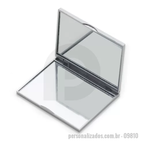Espelho de bolso personalizado - Espelho Plástico Duplo Sem Aumento