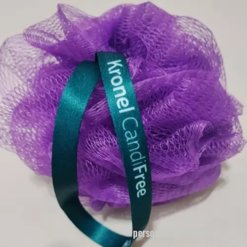 Esponja de banho personalizada - Esponja de nylon em formato de flor.