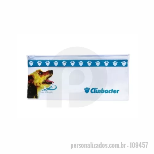 Estojo personalizado - ESTOJO ZIPZAP PVC - PERSONALIZADO  - TAMANHO 23X10