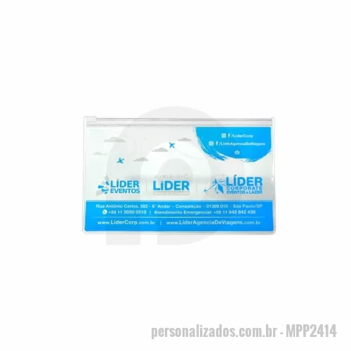 Estojo personalizado - Estojo zip zap PVC - Personalizado - Medida: 24x14