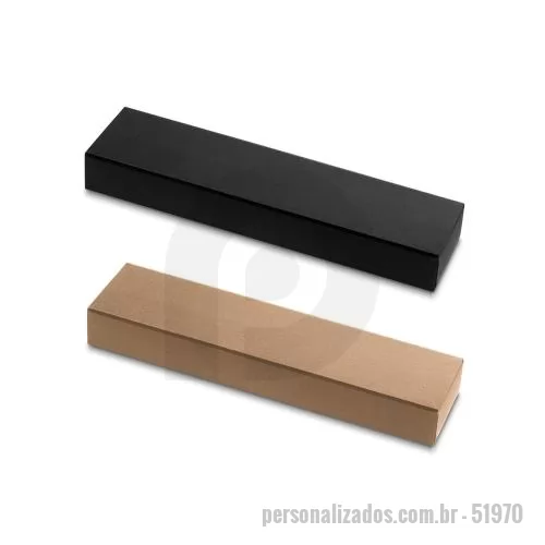Estojo personalizado - Estojo em papel kraft para 1 esferográfica. 180 x 43 x 22 mm