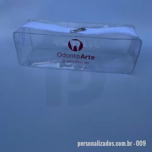 Estojo porta lápis personalizado - Pvc