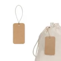 Etiqueta em papel 100% reciclado (700 g/m²) com formato retangular