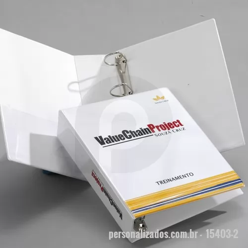 Fichário personalizado - Fichário PVC com impressão Silk Screen 