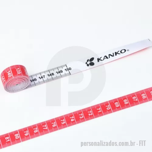 Fita métrica personalizada - Fita metrica confeccionada em poliester com impressão digital em toda a sua área.