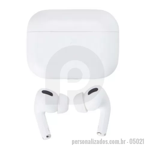 Fone de Ouvido Bluetooth personalizado - Fone de ouvido bluetooth com comandos touch e case carregador de fechamento magnético. Acompanha USB Lightning. Obs.: O CARREGAMENTO MÍNIMO DO PRODUTO DEVE SER DE 2 HORAS, PRESERVANDO DESTE MODO A SAÚDE DO PRODUTO E PROLONGANDO O SEU TEMPO DE VIDA ÚTIL.