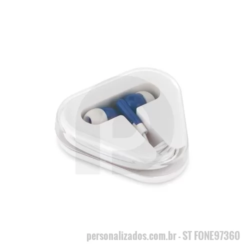 Fone de ouvido personalizado - Fone de Ouvido Auricular Personalizado, Embalado individualmente e com boa área para personalização de logomarca, o fone de ouvido auricular personalizado é leve, portátil e muito útil. De baixo custo e com grande aderência promocional, o fone de ouv