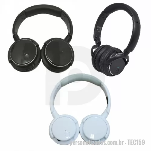 Fone de ouvido personalizado - Fone de Ouvido Stereo com Bluetooth. Possui entrada para Micro SD HC/TF, rádio FM, entrada P2 para cabo, microfone, tecnologia bluetooth para ouvir músicas ou atender chamadas telefônicas. Com almofadas extra para maior conforto e alto-falantes com boa performance. Disponível na cor preta ou branca. CARACTERÍSTICAS: -Conexão sem fio -Rádio FM -Microfone e controle integrado que permite alterar entre música e chamada telefônica -Controle de volume -Alças ajustáveis -Espumas ergonômicas confortáveis Bateria de lítio recarregável -Indicador de LED -Alcance de aproximadamente 10 metros -Entrada auxiliar P2 e entrada para cartão microSD -Compatível com notebooks, tablets e smartphones  ESPECIFICAÇÕES: -Diâmetro: 40mm -Impedância: 32 ohm -Sensibilidade: 108dB +/- 3dB -Frequência de resposta: 20 - 20000Hz -Autonomia da bateria: até 8 horas