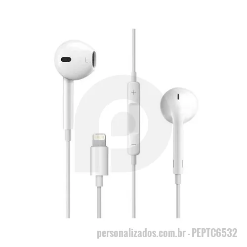 Fone de ouvido personalizado - Fone de Ouvido Lightning Personalizado