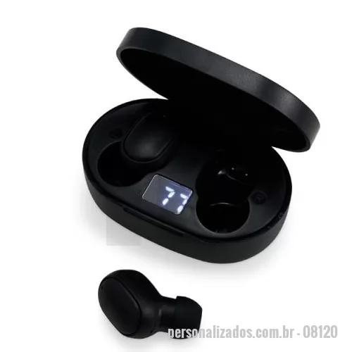 Fone de ouvido personalizado - Buscando liberdade e praticidade para o seu dia a dia? Experimente nosso fone de ouvido com Bluetooth! É só abrir o Bluetooth, conectar o TWS, e curtir um encaixe confortável nos ouvidos e uma qualidade sonora incrível. O case acende uma luz ao carregar, adicionando um toque moderno e funcional ao acessório!