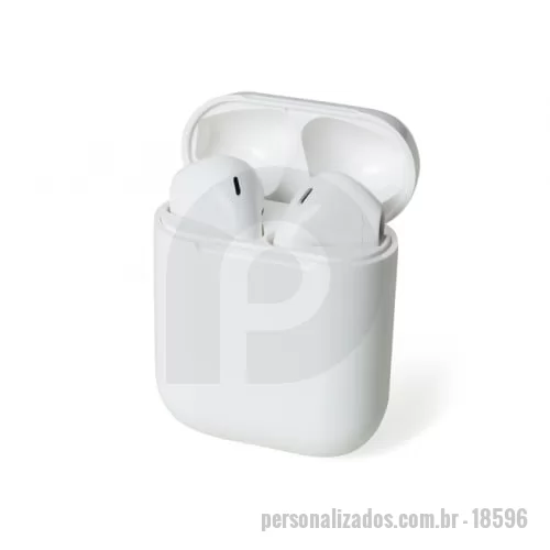 Fone de ouvido personalizado - Fone de ouvido bluetooth com comandos touch, microfone e case carregador de fechamento magnético. Fones e case com acabamento brilhante, acompanha USB Lightning.  Altura :  5,6 cm  Largura :  4,4 cm  Espessura :  2,1 cm