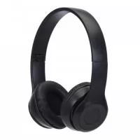 Fone de ouvido bluetooth com pintura fosca e rádio FM. Material articulável plástico com hastes de altura regulável e protetor de couro sintético com espuma interna. Botão superior Liga/Desliga: basta segurá-lo para ligar ou desligar; Botão esquerdo << - : ao pressioná-lo irá retroceder a faixa ou estação, ao segurar irá diminuir o volume; Botão direito >> + : ao pressioná-lo irá avançar a faixa ou estação, ao segurar irá aumentar o volume; Botão inferior Modo: ao pressioná-lo alterna entre os modos bluetooth e rádio; Botão central >|| Play/Chamadas: ao pressionar este botão irá iniciar ou pausar uma faixa, no modo rádio pressione para começar a sintonização automática. Quando estiver conectado e receber uma chamada, ao pressioná-lo irá atender a chamada, ao segurá-lo irá recusar a chamada ou pressionando duas vezes irá rediscar. Possui microfone embutido e entrada AUX/P2 e entrada para cartão microSD. Acompanha cabo USB e cabo auxiliar P2(pode ser conectado no computador e aparelhos d