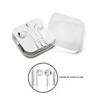 Fone de ouvido Personalizado para Celular, Com controle de volume e design confortável, o fone de ouvido personalizado para celular tem ótimo custo, grande aderência promocional e amplo espaço para personalização de marca, ampliando a exposição de pr