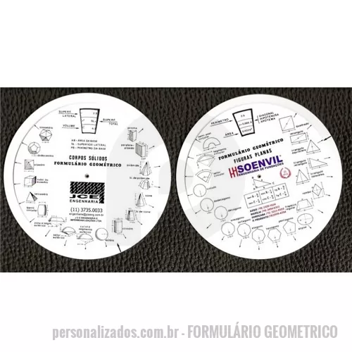 Formulário geométrico personalizado - FORMULARIO GEOMETRICO