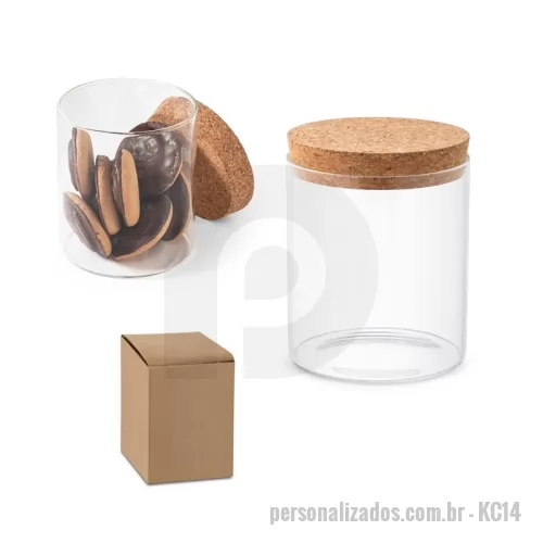 Frasco personalizado - Frasco de Vidro com Tampa Cortiça Personalizado