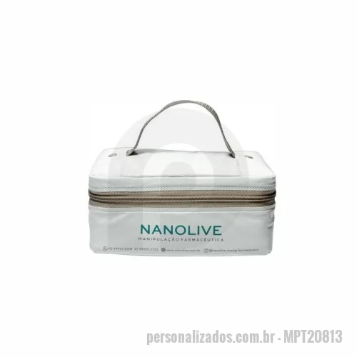 Frasqueira térmica em PVC personalizada - FRASQUEIRA TÉRMICA COM ALÇA DE MÃO 2 LITROS - MEDIDA 20X8X13CM - MATERIAL PVC - SOLDA REFORÇADA - LOGO DE SUA PREFERÊNCIA 