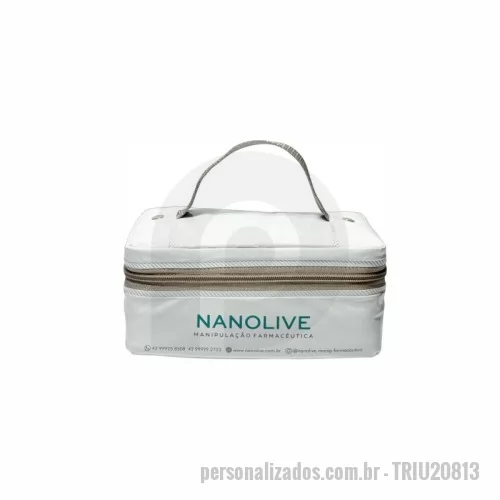 Frasqueira térmica personalizada - Frasqueira térmica personalizada com alça - PVC - medida: 20x8x13