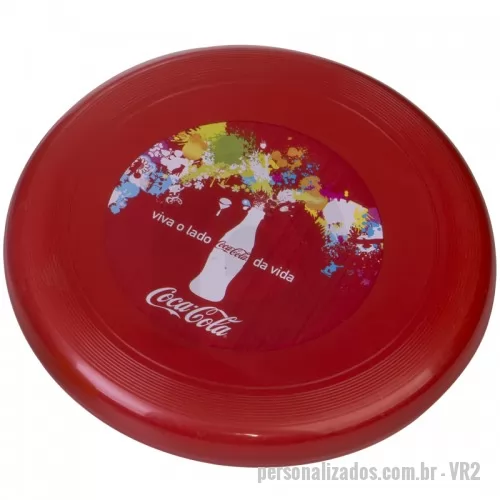 Freesbee personalizado - Frisbee plástico com 23cm de diâmetro