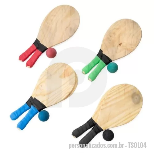 Frescobol personalizado - Kit frescobol contém: 2 raquetes e uma bola