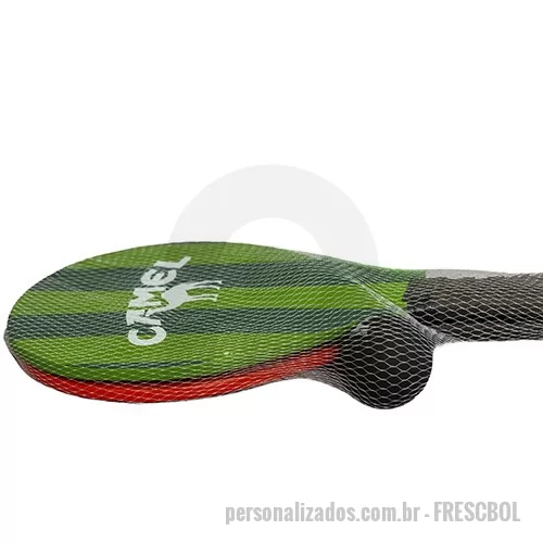 Frescobol personalizado - JOGO DE FRESCOBOL COM 02 RAQUETES E 01 BOLA DE BORRACHA, OPÇÃO DE MADEIRA MDF OU PINUS. PERSONALIZADO ATÉ 04 CORES