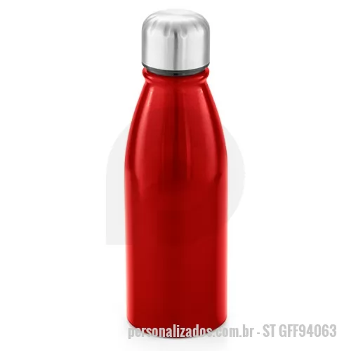 Garrafa de metal personalizada - Brinde que estimula a pratica de atividades físicas a garrafa squeeze aluminio personalizada é a escolha certa para divulgar sua marca e presentear colaboradores. Ela possui capacidade de 500 ml e tampa feita de aço inox