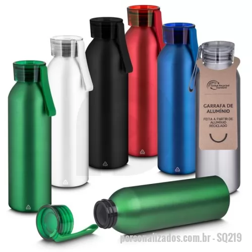 Garrafa de metal personalizada - Garrafa em Alumínio de 600ml para Personalização