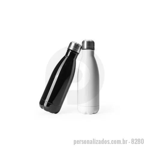 Garrafa de metal personalizada - Garrafa 650 ml em inox com tampa rosqueável e pintura brilhante. Obs.: Não é um modelo térmico. Altura : 23,4 cm Largura : 7,3 cm Circunferência : 23cm Peso aproximado g : 165