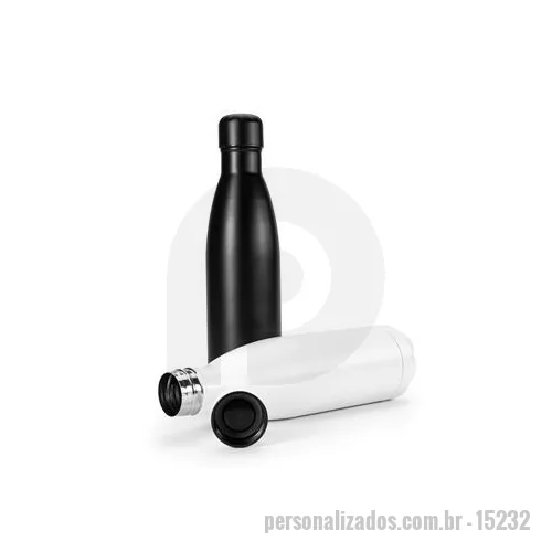 Garrafa de metal personalizada - Garrafa 750 ml em inox com tampa rosqueável e pintura fosca. Obs.: Não é um modelo térmico. Altura : 27,2 cm Largura : 7,1 cm Circunferência : 22,5 cm Peso aproximado g : 181