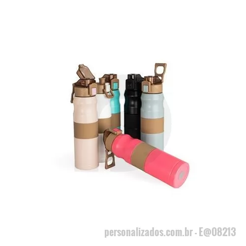 Garrafa de metal personalizada - A garrafa que vai te acompanhar em todos os momentos! Com 450 ml de capacidade, ela é feita em inox SUS 304, trazendo resistência e praticidade para o dia a dia. A tampa rosqueável plástica com trava garante aquele toque de segurança, e a alça flexív