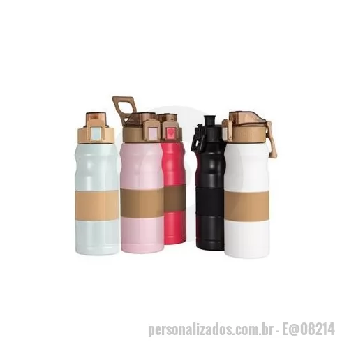 Garrafa de metal personalizada - A garrafa que vai te acompanhar em todos os momentos! Com 450 ml de capacidade, ela é feita em inox SUS 304, trazendo resistência e praticidade para o dia a dia. A tampa rosqueável plástica com trava garante aquele toque de segurança, e a alça flexív