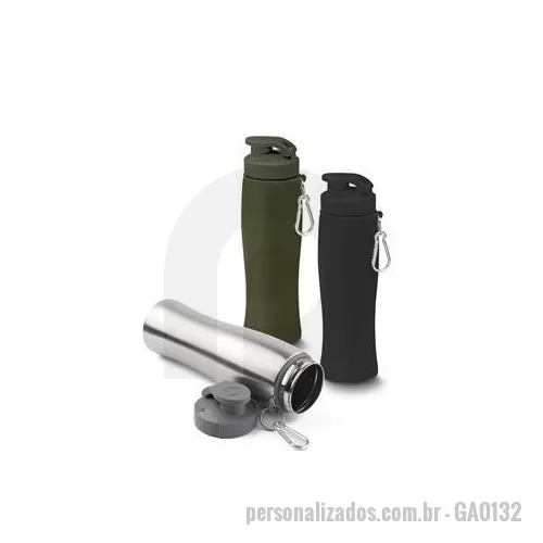 Garrafa de metal personalizada - Garrafa personalizada de inox é um brinde personalizado que pode ser personalizado à laser, eternizando a marca aplicada!
