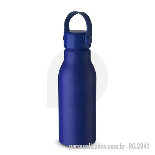 Garrafa de metal personalizada - Garrafa de alumínio com capacidade de 700ml, tampa plástica com alça de silicone.