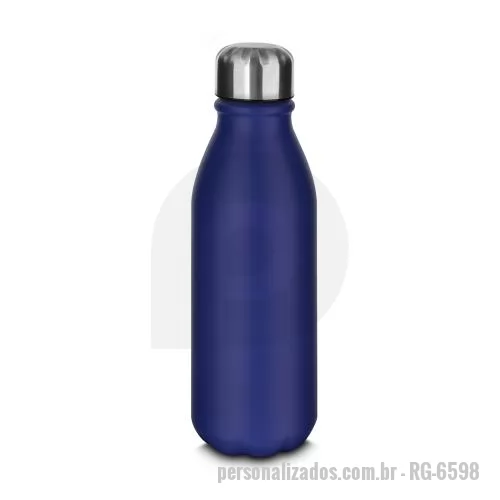 Garrafa de metal personalizada - Garrafa em alumínio reciclado com capacidade de 550ml. Tampa rosqueável em inox. Pintura fosca. *Todas as garrafas acompanham etiqueta em papel kraft com descrição do produto. *Apresenta símbolo de reciclável na parte traseira do produto.