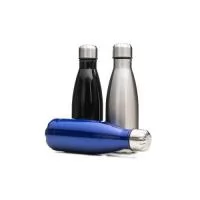 Garrafa inox 550ml com pintura colorida e tampa prata rosqueável. Altura : 22,8 cm Largura : 7,1 cm Circunferência : 22,2 cm