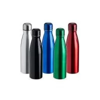 Garrafa 630ml de alumínio com tampa rosqueável e pintura metalizada Altura : 25 cm cm Largura : 6,6 cm cm Circunferência : 20,5 cm cm Peso aproximado g : 91