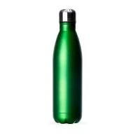 Garrafa 750ml em inox com tampa rosqueável e pintura fosca metalizada. Obs.: Não é um modelo térmico.