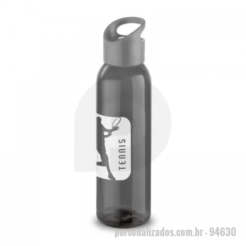 Garrafa personalizada - Squeeze em PP e com tampa em PS e capacidade até 600 mL. Certificação EU Food Grade. Caixa branca 94657 vendida opcionalmente. ø67 x 245 mm