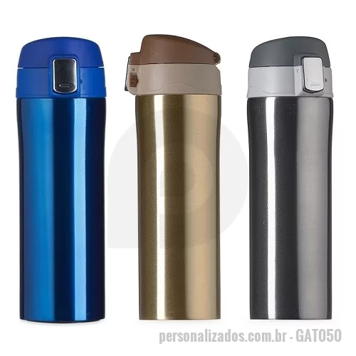 Garrafa personalizada - Garrafa Squeeze Metal Térmico com Sistema de Trava