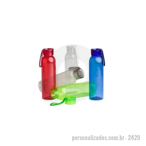 Garrafa personalizada - Garrafa plástica 610ml livre BPA com tampa rosqueável com alça de silicone. Altura : 22,6 cm Largura : 6,6 cm Espessura : 21 cm Peso aproximado g : 81
