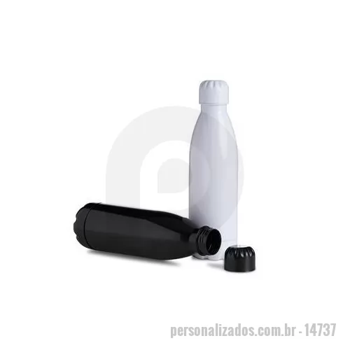Garrafa personalizada - Garrafa plástica com capacidade de 700ml, possui uma tampa rosqueável.