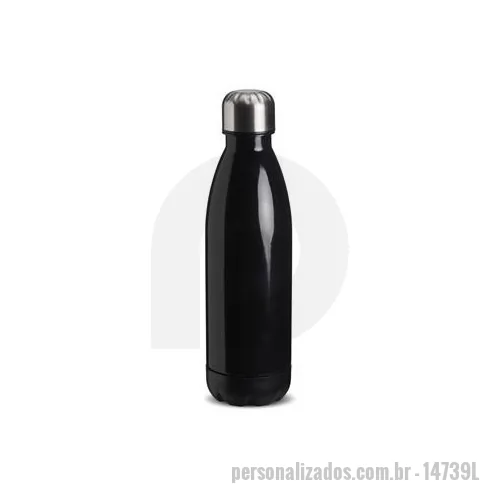 Garrafa personalizada - Garrafa de plástico com capacidade para 700ml, possui uma tampa de alumínio com rosca.