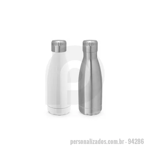 Garrafa personalizada - Garrafa para sublimação em aço inox com parede dupla, isolada a vácuo. A tampa incorpora um sistema de vácuo para melhor conservação da temperatura. Capacidade até 380 ml. Fornecido em caixa presente. Certificação EU Food Grade. ø70 x 218 mm