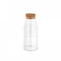 Garrafa de vidro personalizado com tampa de cortiça. Possui capacidade de até 800 ml. Conserva líquido quente por até 2 horas e líquido frio até 3 horas. Fornecido em caixa presente de papel craft. Ideal para divulgar sua empresa em eventos corporativos, brindes personalizados e campanhas.