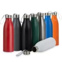 Garrafa Squeeze Metal com Alça de Nylon