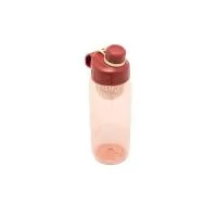 Garrafa plástica 800ml com infusor de bebidas. Com design em relevo, a garrafa possui tampa rosqueável com alça para transporte e tampa de proteção para o bocal. Altura : 23,5 cm Largura : 9,3 cm Peso aproximado g : 123