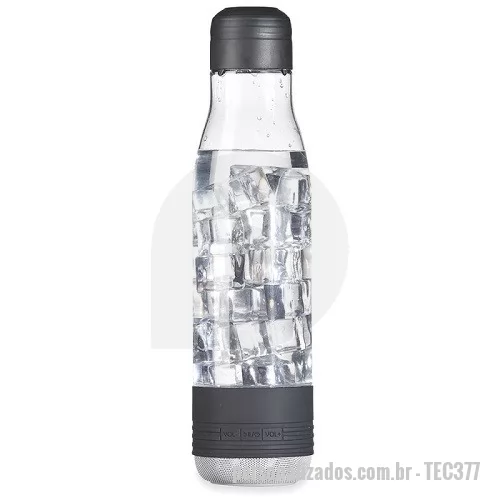 Garrafa Plástica personalizada - Garrafa Squeeze Plástico com Caixa de Som