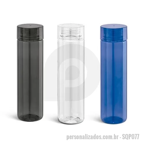 Garrafa Plástica personalizada - Garrafa Squeeze Plástico Translúcido