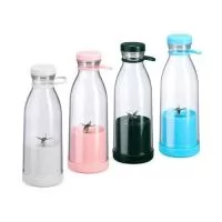Descrição: Garrafa plástica com base misturadora para frutas com capacidade máxima de 380ml. Possui base rosqueável com lâminas em inox acionadas por botão, permitindo a mistura de frutas com líquidos, além de tampa rosqueável e alça removível em silicone para transporte. Observação: Para que o triturador funcione corretamente, o volume de frutas e líquidos não deve ultrapassar 300ml.  Altura :  22,4 cm  Largura :  7,9 cm  Circunferência :  23,3 cm  Medidas aproximadas para gravação (CxL):  5 cm x 10 cm