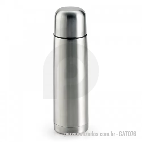 Garrafa térmica personalizada - Garrafa em aço inox com parede dupla isolada a vácuo. Capacidade até 500 ml. Fornecida em caixa. 