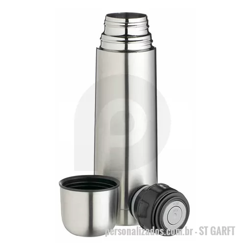 Garrafa térmica personalizada - Brinde perfeito para ações promocionais em feiras e eventos, a garrafa térmica de inox 500ml personalizada é confeccionada em material de alta durabilidade. Com ótima capacidade para manter a temperatura das bebidas por mais tempo, a garrafa térmica 